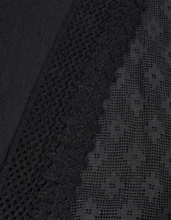 Crochet Kaftan Dress Black