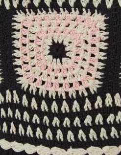 Crochet Sleeveless Dress Black