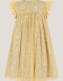 Darcie Ditsy Floral Mesh Dress Yellow