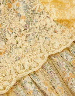 Darcie Ditsy Floral Mesh Dress Yellow