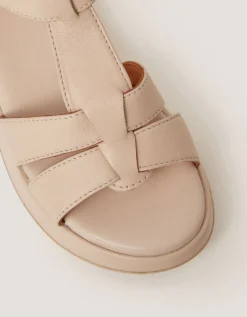Della Strappy Wedge Sandals Ivory