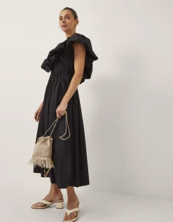 Devotion Twins Deos Frill Maxi Dress Black