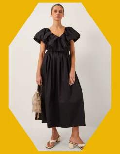 Devotion Twins Deos Frill Maxi Dress Black