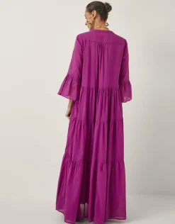 Devotion Twins Ocean Voile Maxi Dress Pink