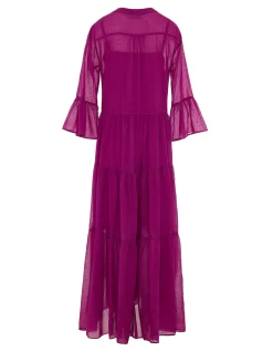 Devotion Twins Ocean Voile Maxi Dress Pink