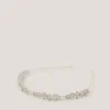 Diamanté Flower Metal Headband