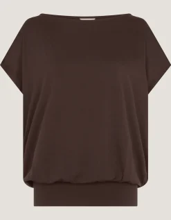 Dilly Jersey Top Brown
