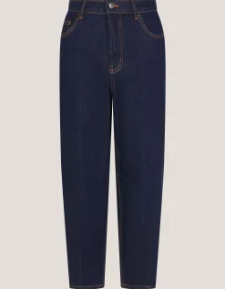 Dina Darted Barrel Jeans Blue