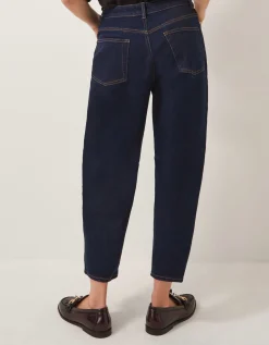 Dina Darted Barrel Jeans Blue