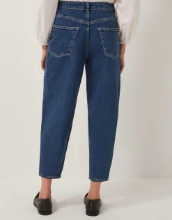 Dina Darted Barrel Jeans Blue