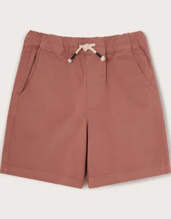 Drawstring Pull-On Shorts Red