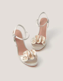 Dulce Frill Platform Heels Ivory