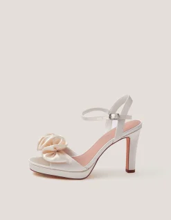 Dulce Frill Platform Heels Ivory