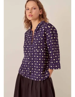 East Aimi Printed Shirt Blue