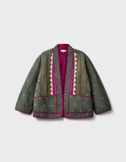 East Apate Light Quilted Cotton Jacket Green