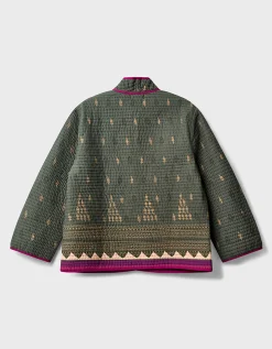 East Apate Light Quilted Cotton Jacket Green