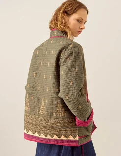 East Apate Light Quilted Cotton Jacket Green