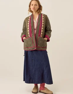 East Apate Light Quilted Cotton Jacket Green