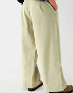 East Astrid Embroidered Corduroy Trousers Green