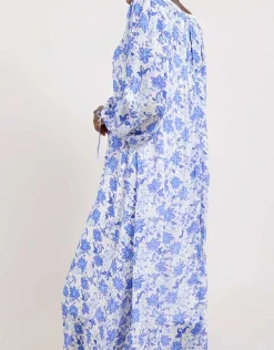 East Becca Floral Georgette Dress Blue