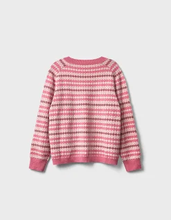 East Becky Alpaca and Cashmere Fairisle Jumper Pink