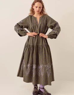 East Dilly Gingham Cotton Dress Multi