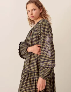 East Dilly Gingham Cotton Dress Multi