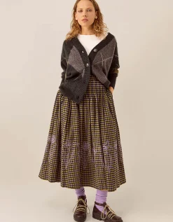East Dilly Gingham Cotton Skirt Multi