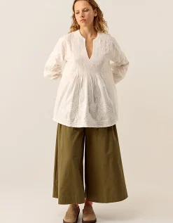 East Donnie Hand-Embroidered Blouse Ivory