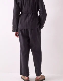 East Esme Embroidered Straight Leg Trousers Grey