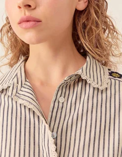 East Katya Tailored Striped Shirt Multi