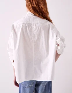 East Layla Floral Print Cotton Shirt White