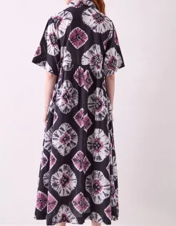 East Lucia Tie-Dye Shirt Dress Blue