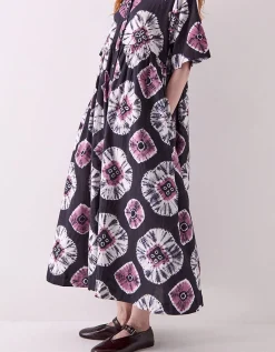 East Lucia Tie-Dye Shirt Dress Blue