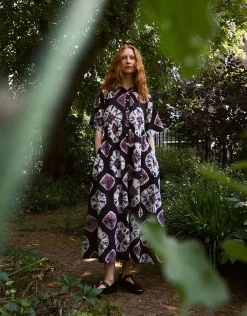 East Lucia Tie-Dye Shirt Dress Blue