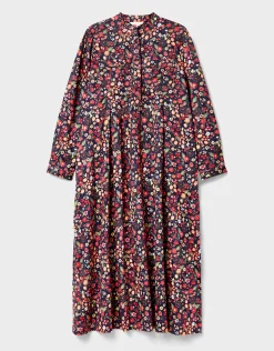 East Mariel Floral Print Cotton Midi Dress Multi