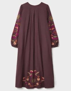 East Preeti Sleeveless Printed Midi Dress Red