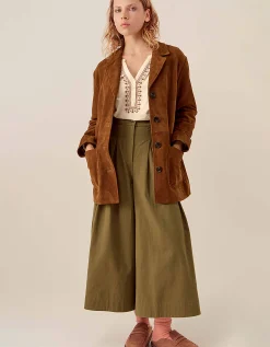 East Reggie Chestnut Brown Suede Jacket Brown