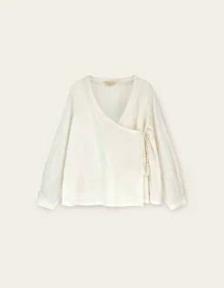East Romana Hand-Chikankari Embroidered Top White
