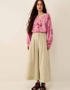 East Rosie Cotton Twill Trousers Green