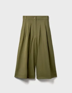 East Rosie Cotton Twill Trousers Green