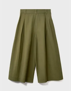 East Rosie Cotton Twill Trousers Green