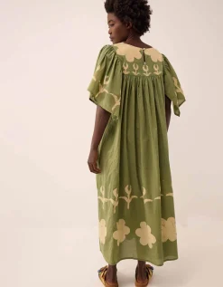 East Trixie Batik Printed Florals Dress Green