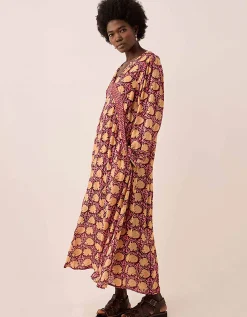 East Zinnia Floral Print Lightweight Dress Red