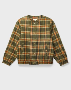 East Zoha Check Bomber Jacket Multi