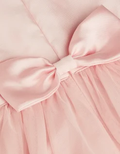 Eden Appliqué Rose Tulle Dress Pink
