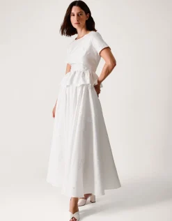 Eliza Floral Embellished Wedding Skirt Ivory