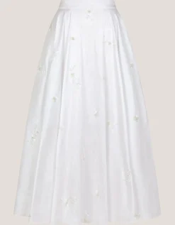 Eliza Floral Embellished Wedding Skirt Ivory