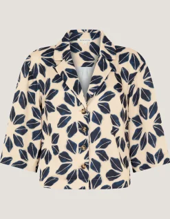 Ellison Floral Print Shirt Blue