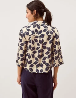 Ellison Floral Print Shirt Blue